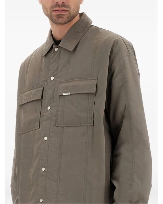 Represent Gray Utility Pocket Overshirt for men