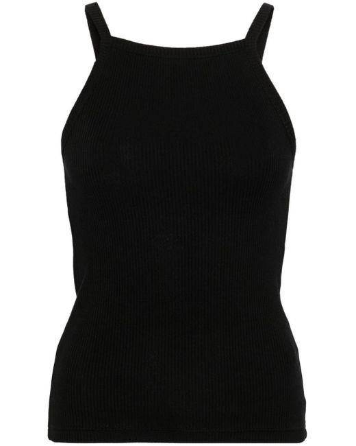 Isabel Marant Black Tirza Logo-embroidered Top