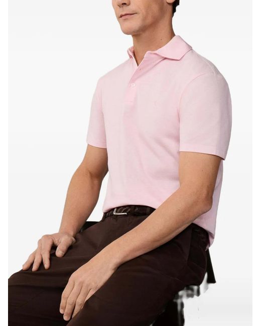 Hackett Pink Oxford-Pique Polo Shirt for men