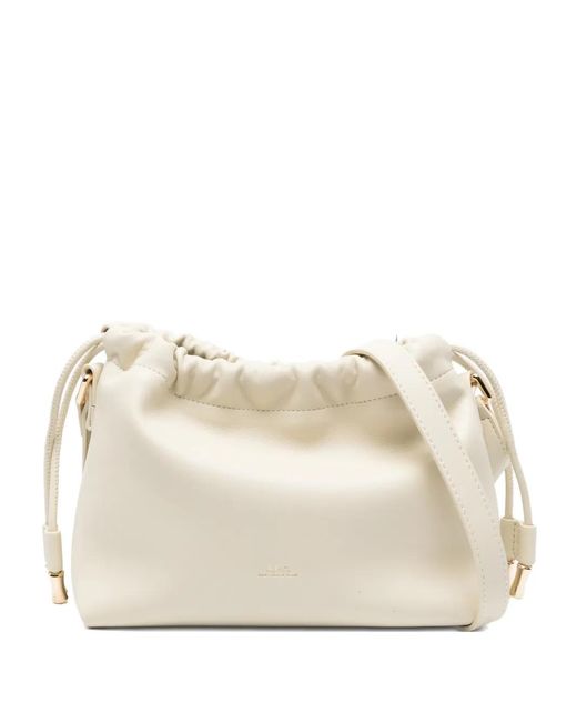 Borsa A Spalla Mini Con Coulisse di A.P.C. in Natural