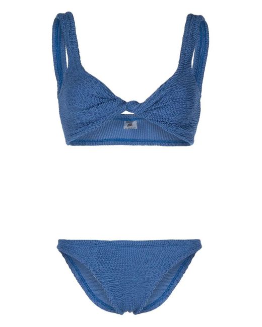Hunza G Gekreukte Bikini in het Blue
