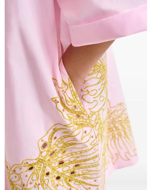 Essentiel Antwerp Hontana Shirt Dress in Pink | Lyst