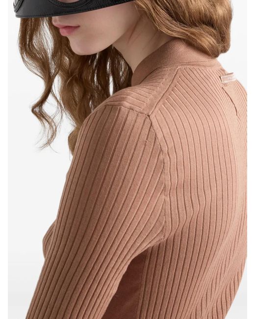 Prada Brown Cotton Polo Shirt