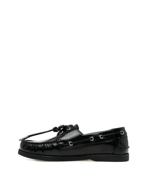 Toga Black Embellished Loafers