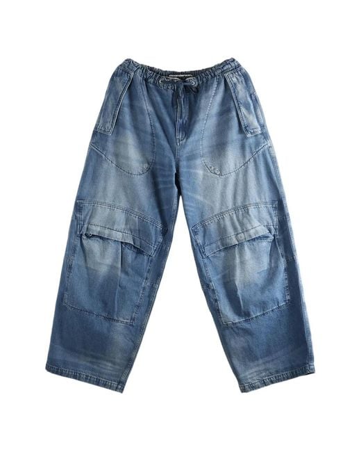 Alexander Wang Blue Cargo Jeans