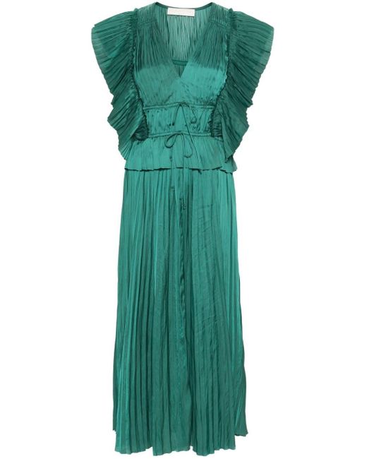 Robe Sky plissée à coupe mi-longue Ulla Johnson en coloris Green