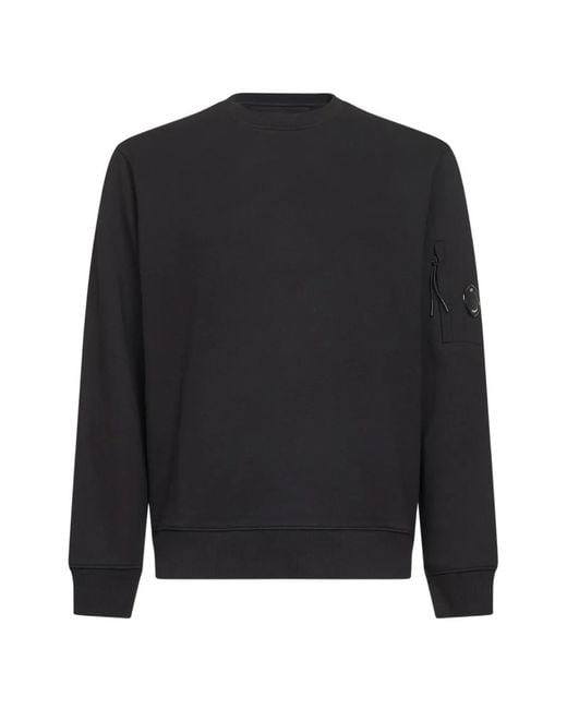 C P Company Black Lens-Detail Sweatshirt for men