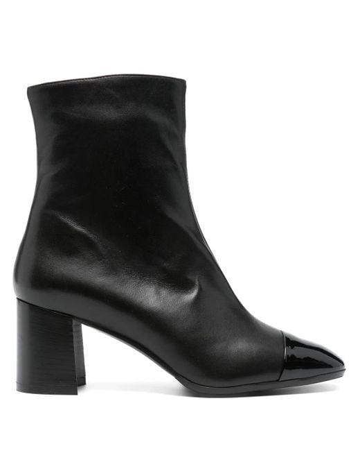 CAREL PARIS Black 70Mm Leather Ankle Boots