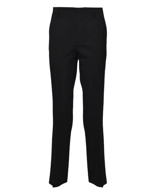 Tagliatore Black Belt-Loops Trousers