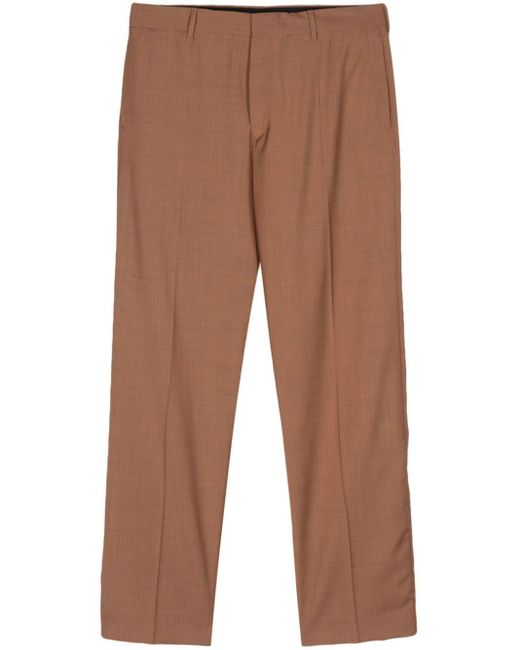 Pantalones de vestir lisos Paul Smith de hombre de color Brown