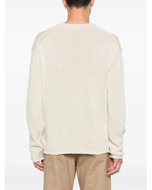 Diana Studio Natural V-Neck Sweater for men