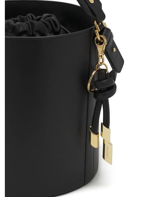 Lanvin Black Leather Bucket Bag
