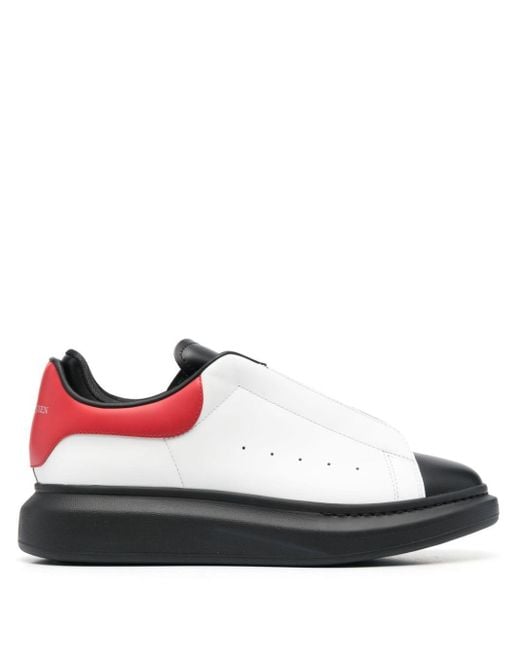 Alexander McQueen Oversized Low-top Leather Sneakers in White for Men | Lyst