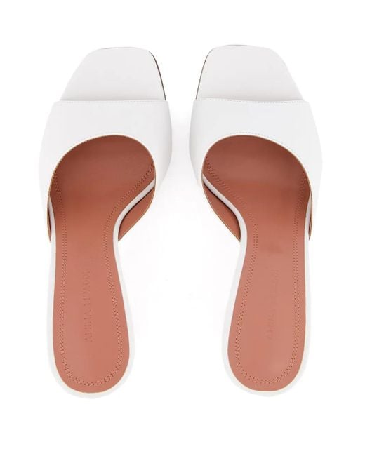 AMINA MUADDI White Lupita Leather Mules