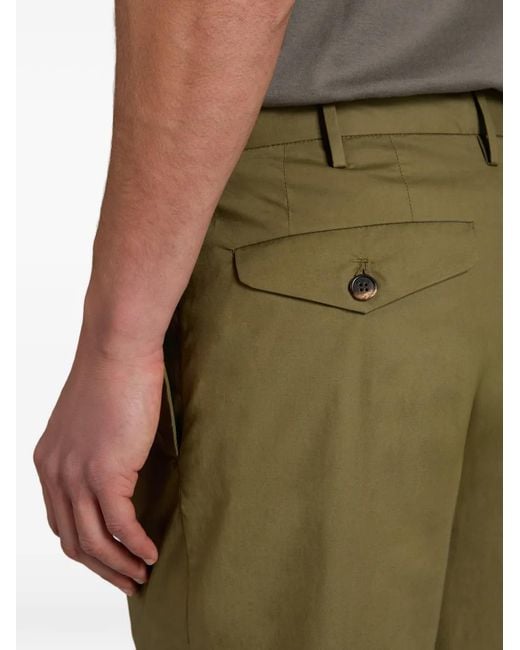 Slowear Green Flap-Detail Bermuda Shorts for men