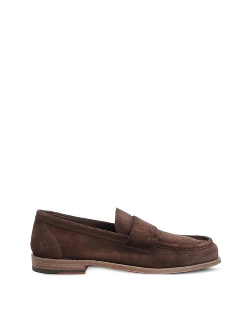 Corvari Loafer Aus Wildleder in Brown für Herren