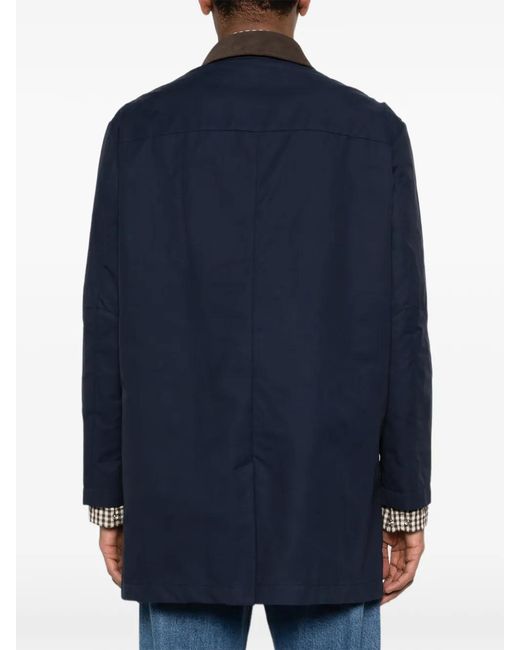 Fay Blue Button Collar Coat for men