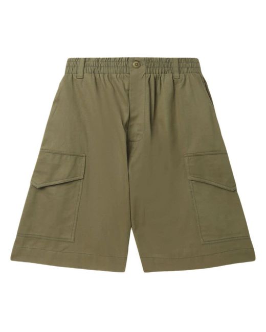 Sea Green Cotton Cargo Shorts