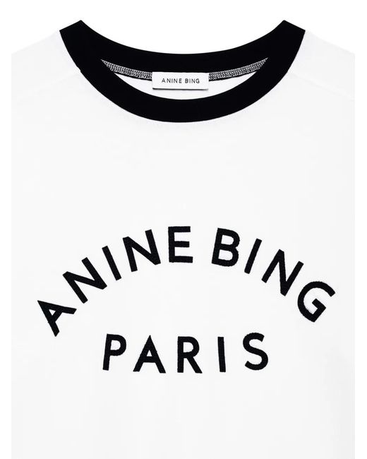 Anine Bing White Jaylin Tee Paris