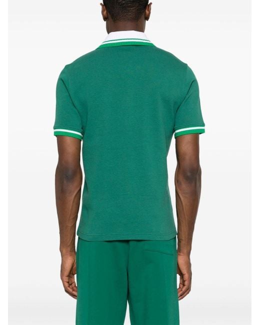 Casablancabrand Green Piqué Polo Shirt for men
