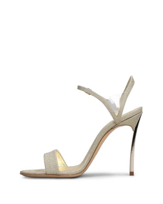 Casadei メタリック サンダル White