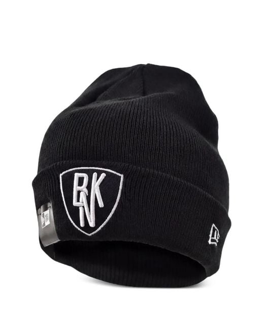 KTZ Black Brooklyn Nets Deceptor Beanie Hat for men