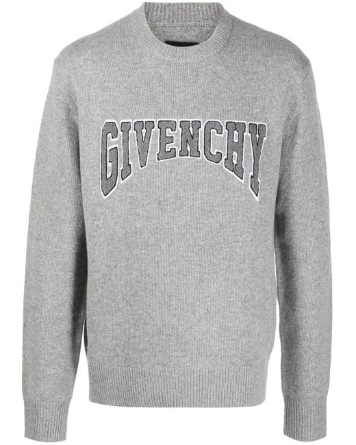 Maglione con logo di Givenchy in Gray da Uomo