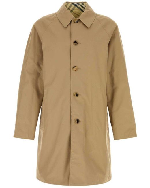 Burberry Natural Cotton Reversible Trench Coat for men