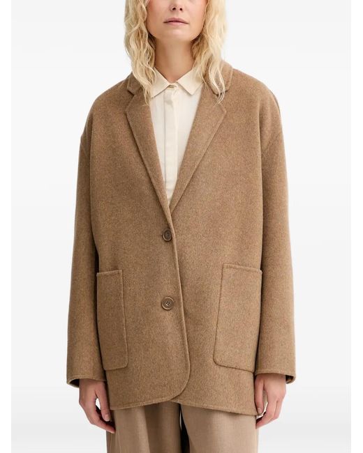 Sessun Natural Wool Blend Single-Breasted Blazer