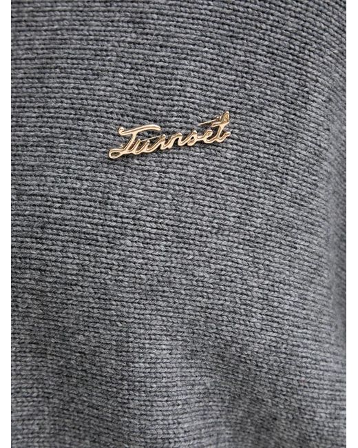 Twinset Gray Turtleneck Sweater