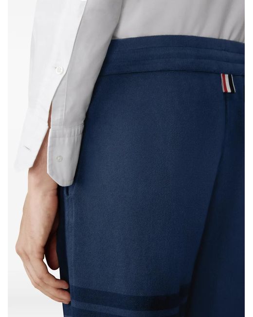 Thom Browne Blue Pantalon De Jogging En Jersey À 4 Bandes for men