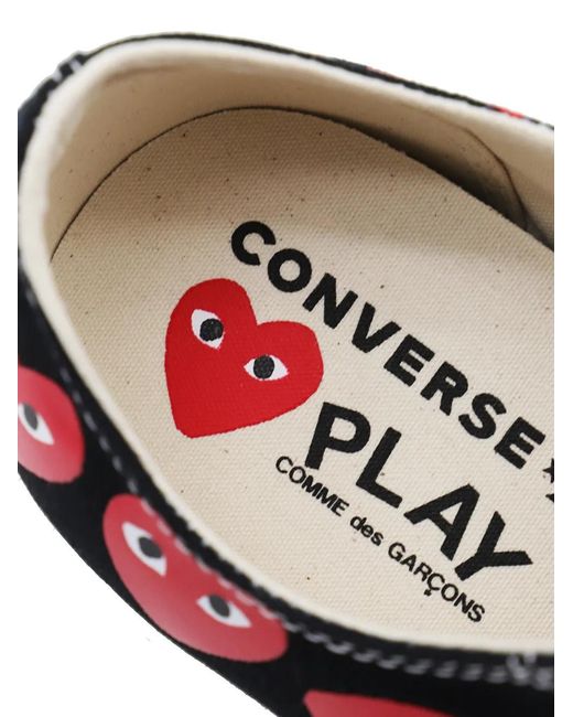 COMME DES GARÇONS PLAY White Heart-Print Sneakers