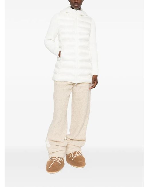Colmar White Logo-Patch Padded Coat