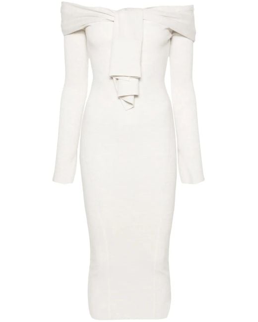 Jacquemus White La Robe Doble Midi Dress