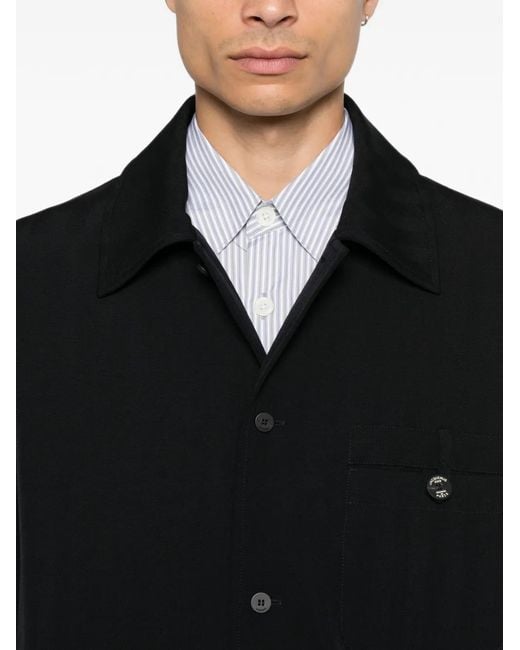 Jacquemus Black The Strada Patch-Pocket Shirt Jacket for men
