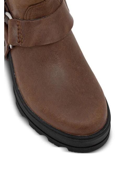 Sorel Brown Joan Biker Boots