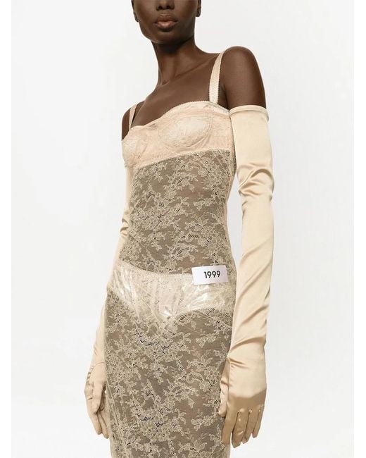 Dolce & Gabbana White Kim Dolce&Gabbana Floral-Lace Maxi Dress