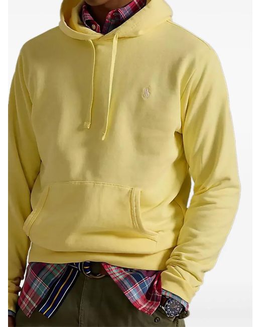 Polo Ralph Lauren Yellow Logo-Embroidered Hoodie for men