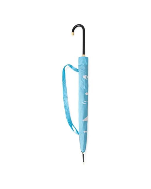 Moschino Blue Cloud-Print Umbrella