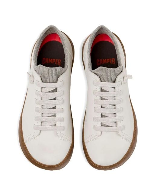 Camper White Peu Serra Lace-Up Leather Sneakers