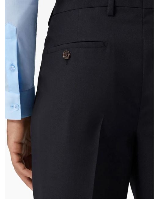 Burberry Blue Straight-Leg Trousers for men