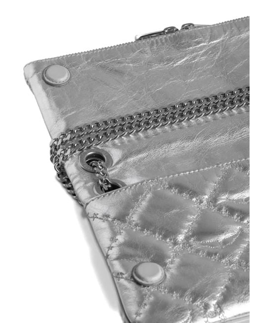Zadig & Voltaire Gray Quilted Chain-Strap Cross-Body Bag