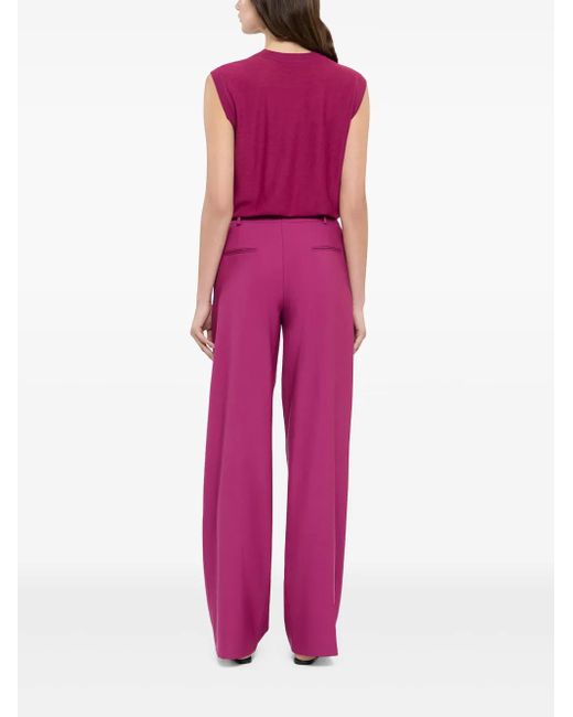 Another Tomorrow Pink Fine-Knit Wool Top