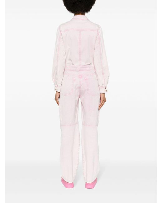 Pinko Pink Barcis Faded-effect Jumpsuit
