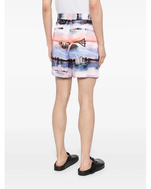 WOOD WOOD Pink Holiday Print Shorts for men