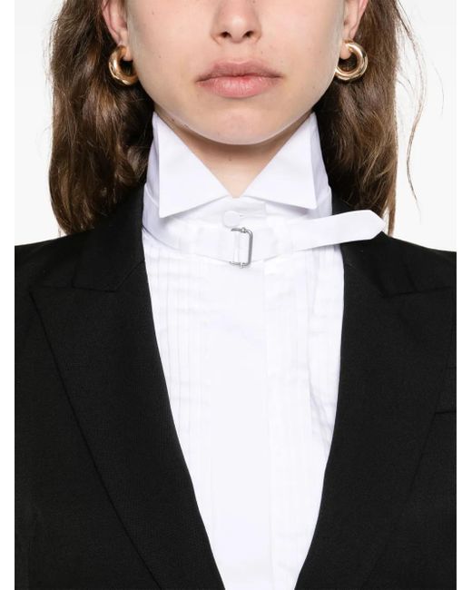McQueen White Pleated Panel Shirt