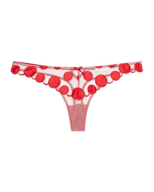 Fleur du Mal Red Polka-Dot Briefs