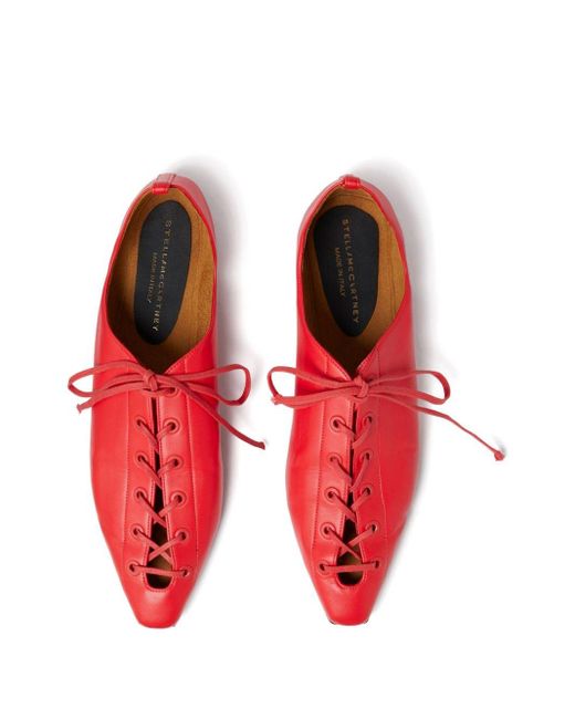 Zapatos con cordones Stella McCartney de color Red