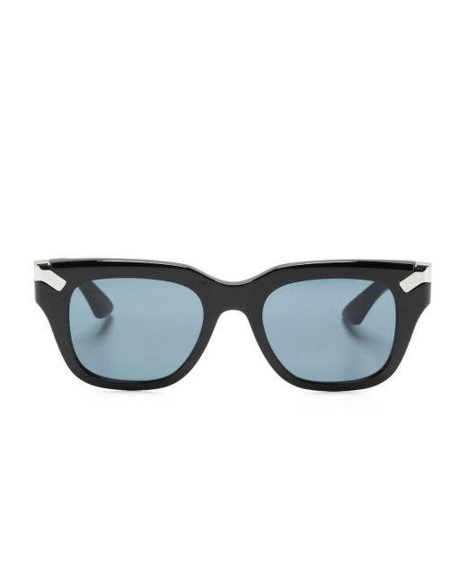 McQueen Blue Wayfarer-Frame Sunglasses