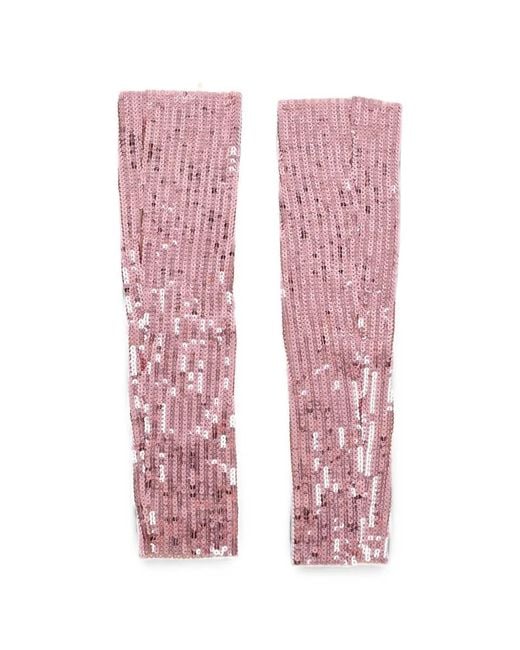 DSquared² Pink Sequin-Embellished Arm Warmers
